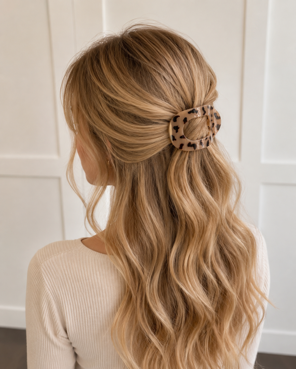 Tortoise Flat Hair Claw Clip